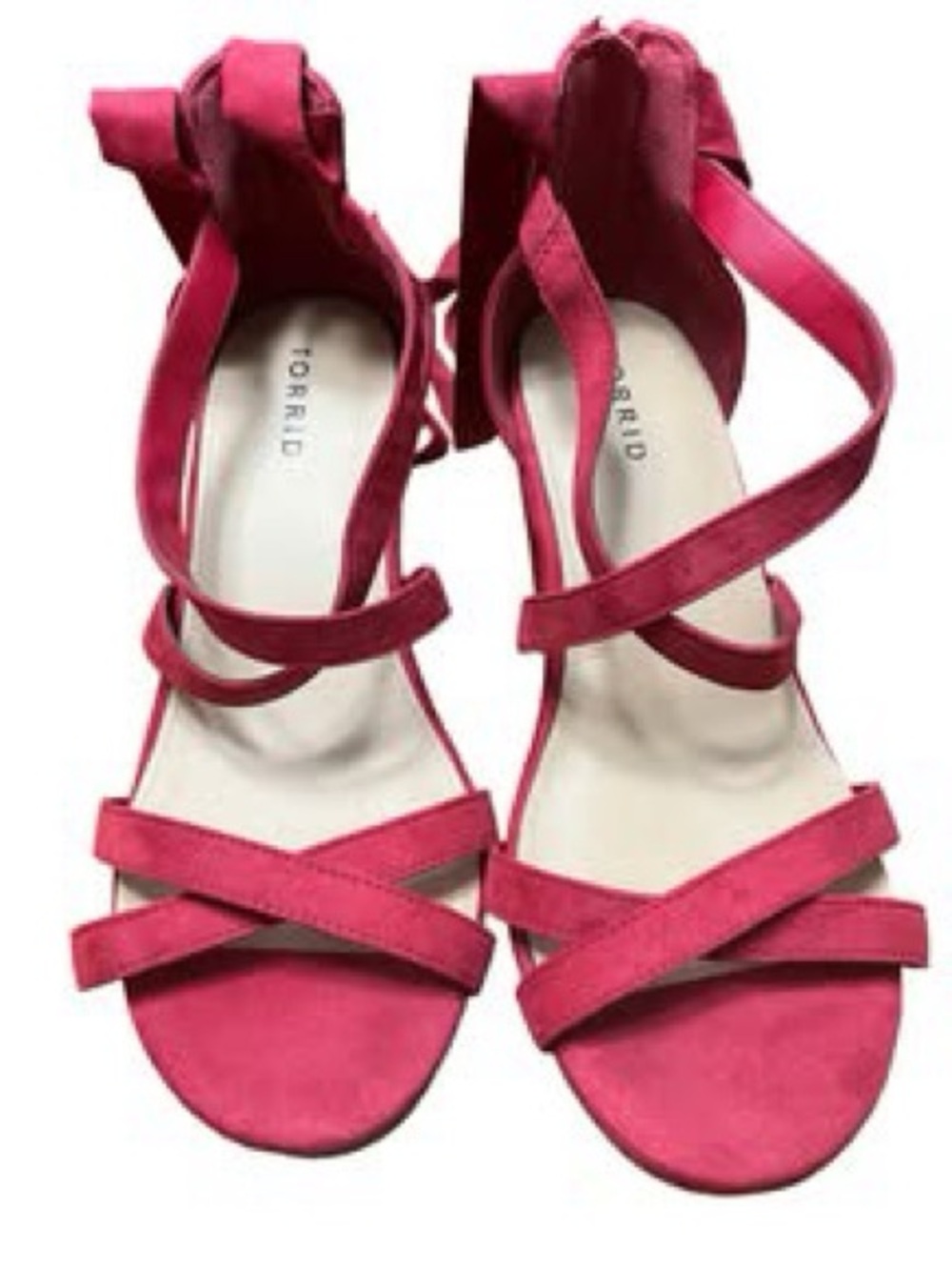 TORRID  Red, Strappy Ankle-Tie Sandals
